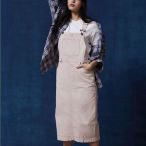 BDG Denim Maxi Skirtall Overalls S Pink Danni Adjustable
